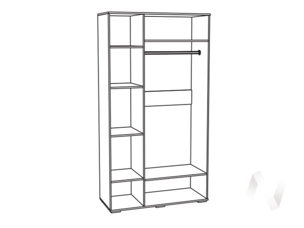 Шкаф 3-х створчатый РШ-25 Спальня Ричард (орех донской)