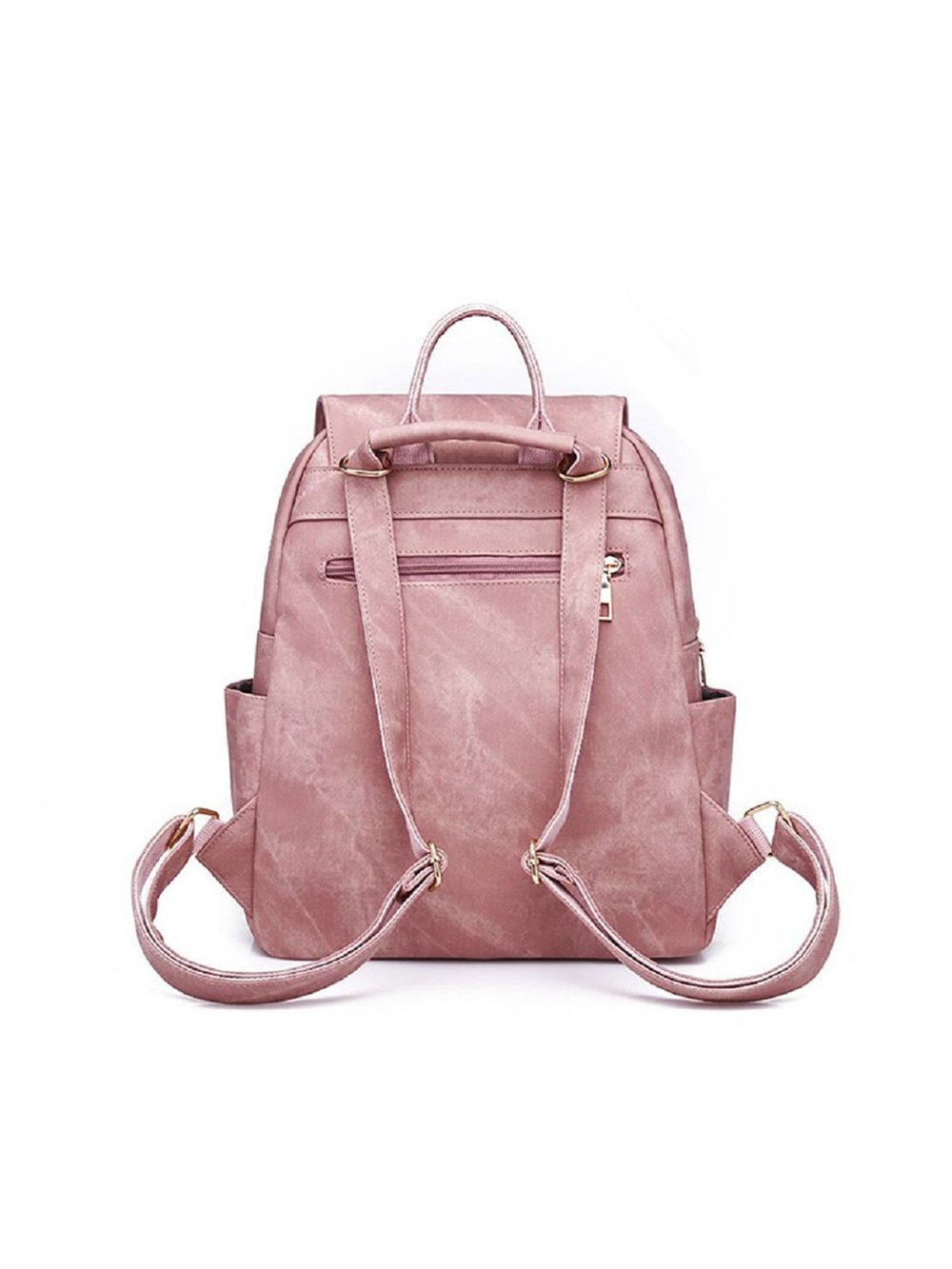 Сумка - рюкзак с косметичкой, женская, 35x28x20см (розовый) (0281B-A1)