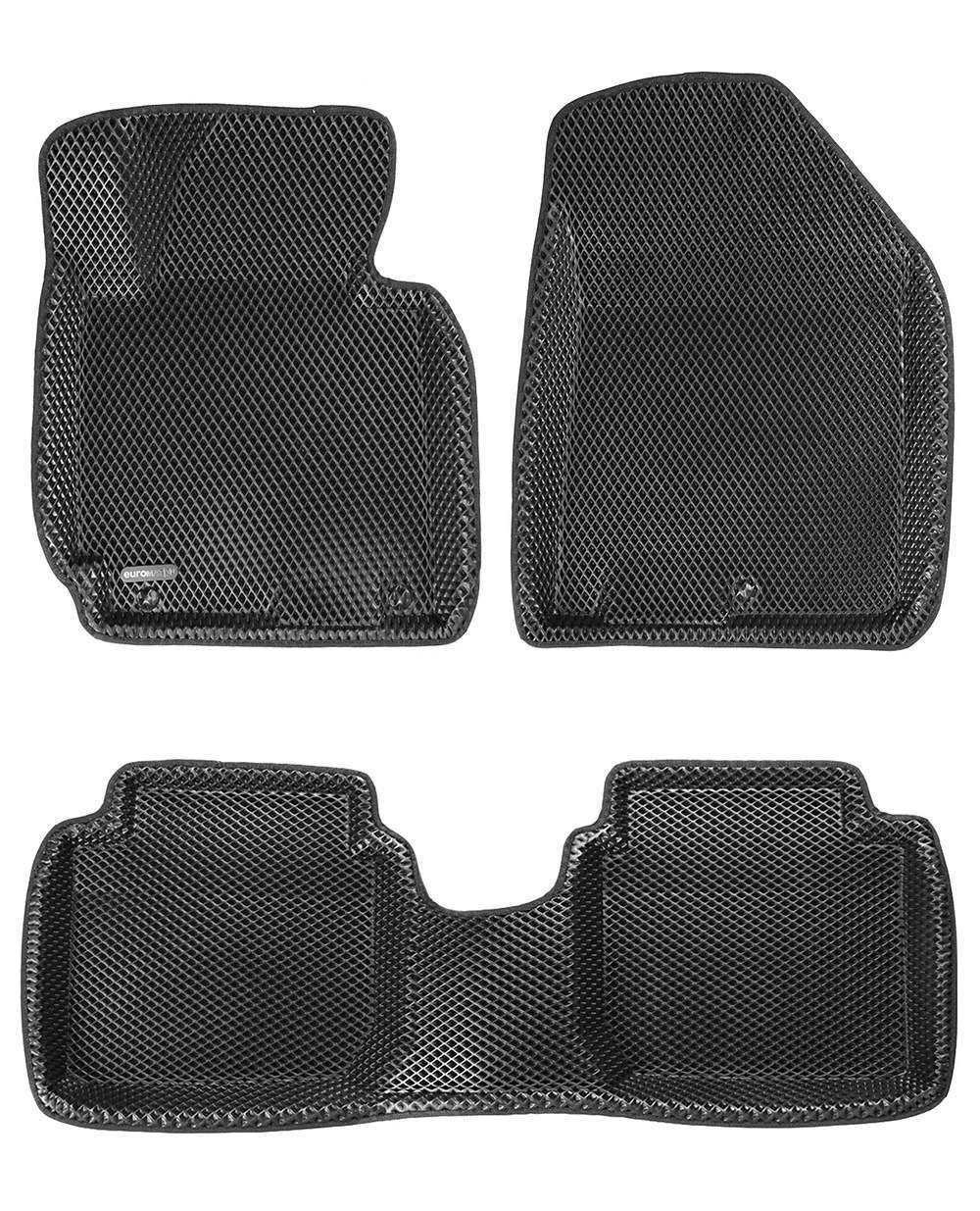 Коврики салона для KIA Cerato Classic (2013-) Euromat 3D EVA черные Арт EM3DEVA-002921