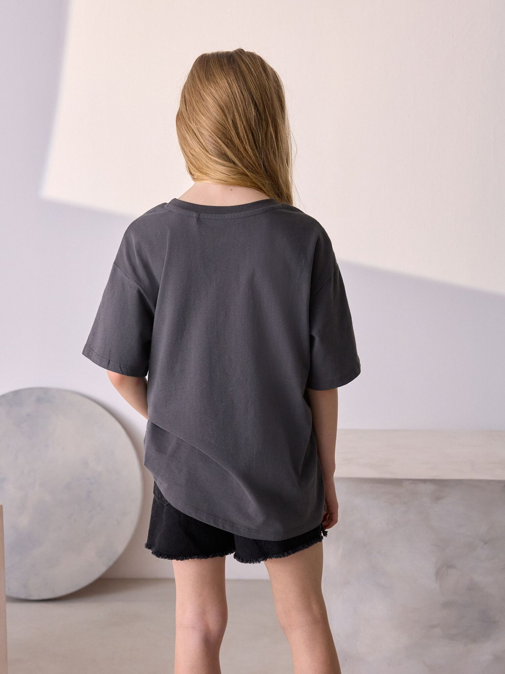 Футболка для девочки Next AR6-318, Темно-серый