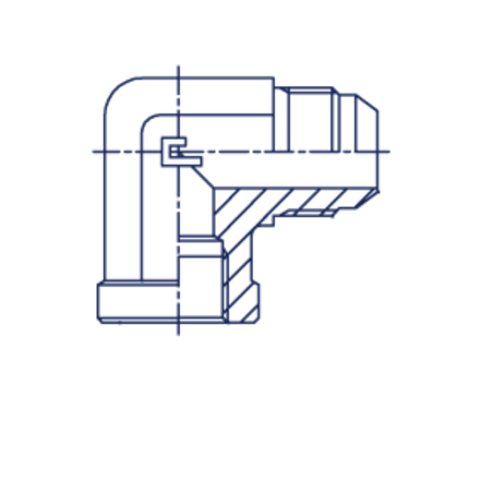 Штуцер P90 JIC 1/2" NPT 1/4"