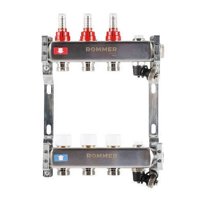 Коллекторная группа для теплого пола ROMMER RMS1201 - 1" на 3 контура 3/4" EK