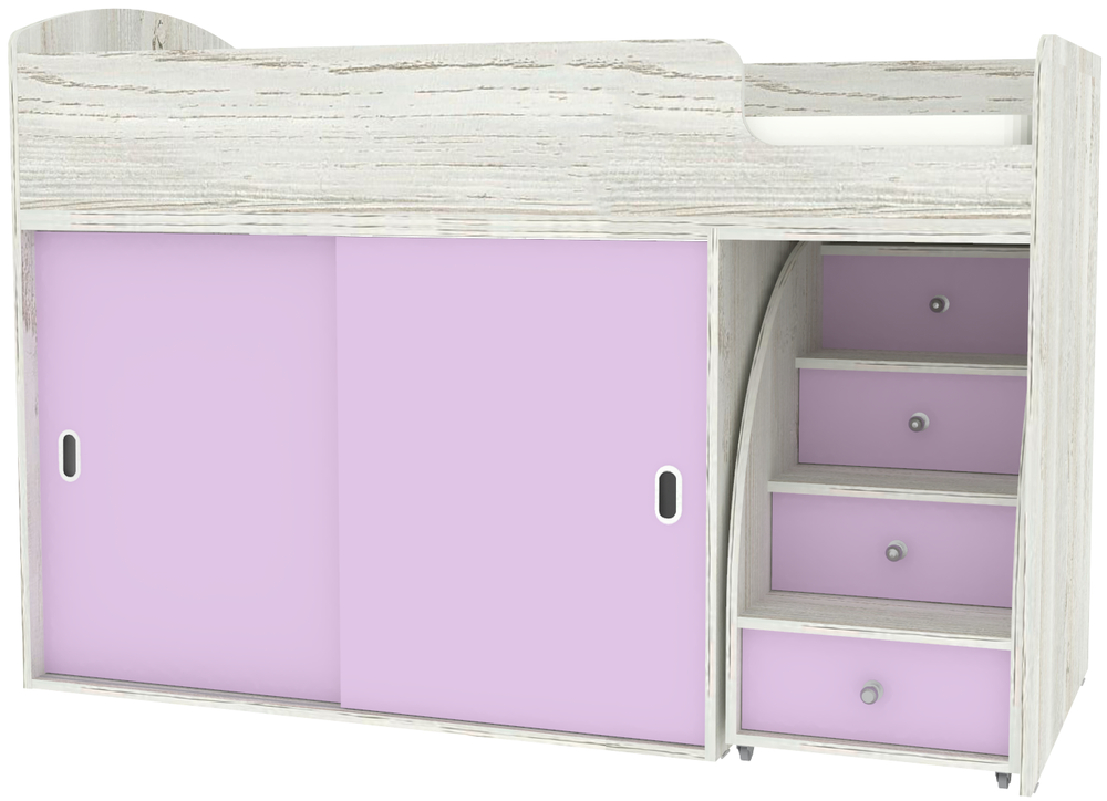 Кровать-чердак КарИВи Малыш Купе Винтерберг Ирис