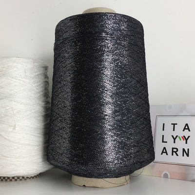 IMAGE - Lineapiu; 80% вискоза, 20% люрекс; 4600м/100гр; col. 14359, цвет: чёрный с серебристым люрексом; S501; есть мал. бобинка 100гр.