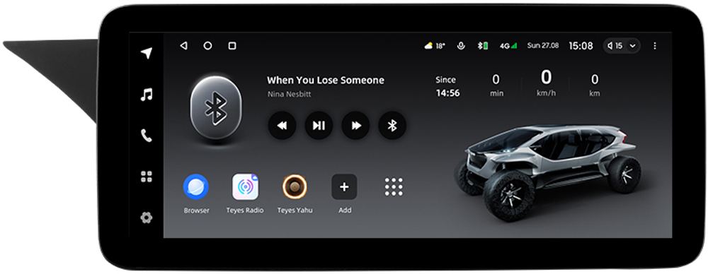 Магнитола для Mercedes-Benz GLK 2012-2015 NTG 4.5 - Teyes LUX ONE монитор 12.3", Android 10, 6/128Гб, CarPlay, 4G SIM-слот