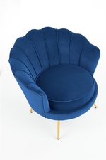 Кресло Halmar AMORINITO (темно-синий/золотой)