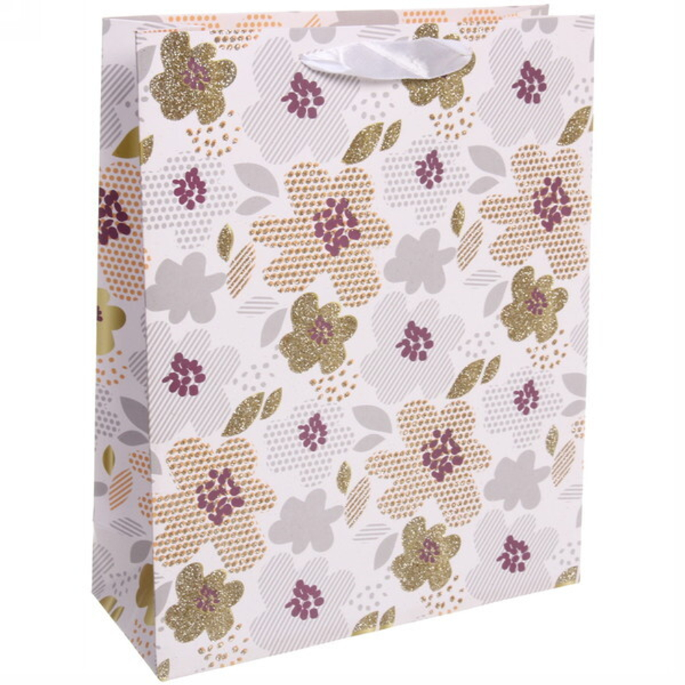 Пакет подарочный «Цветочная аллея» 26*32*12 см