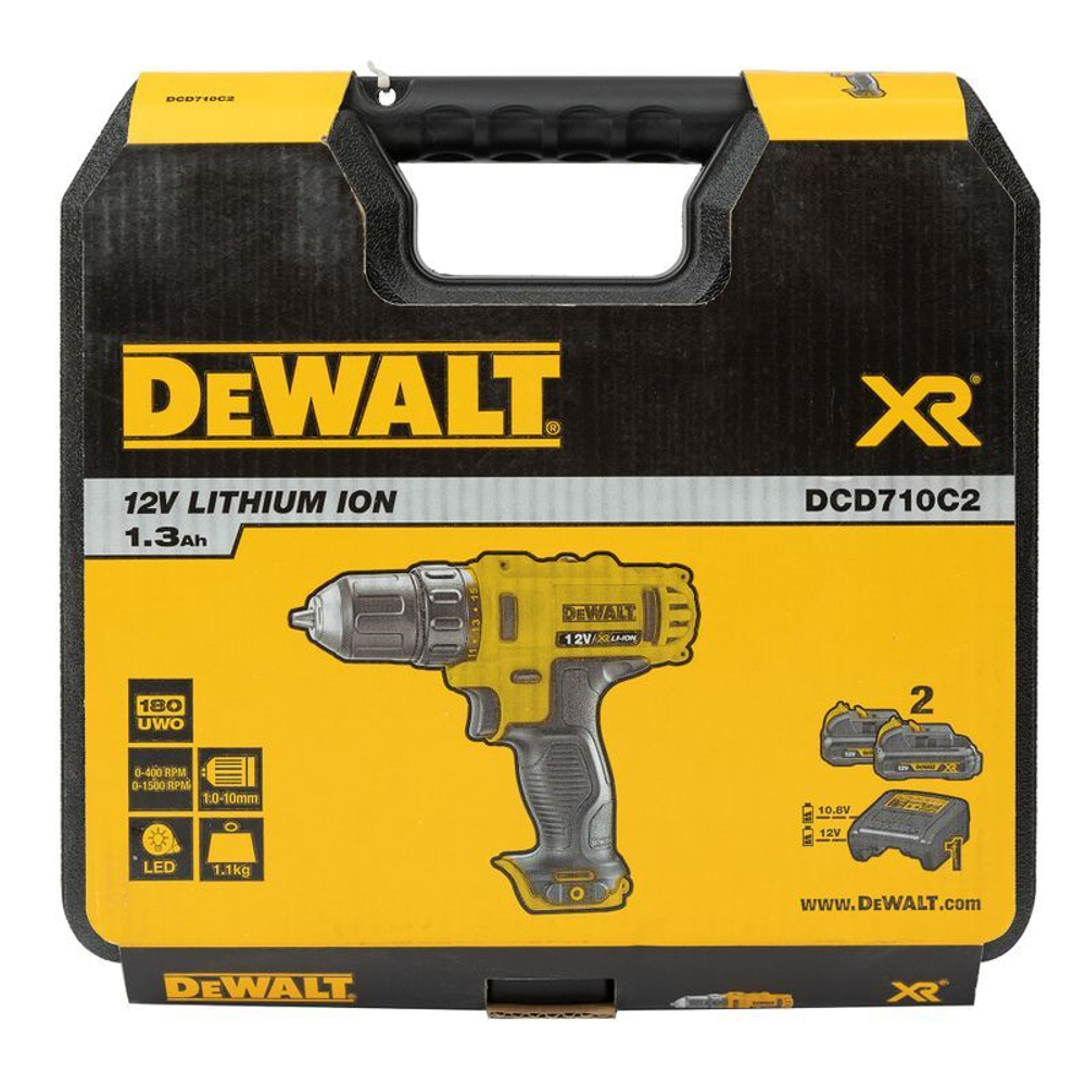 Шуруповерт DeWalt DCD710C2-KS 10,8В 2х1,3 Ач