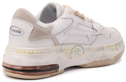 Premiata Drake 017 Белые с бежевым