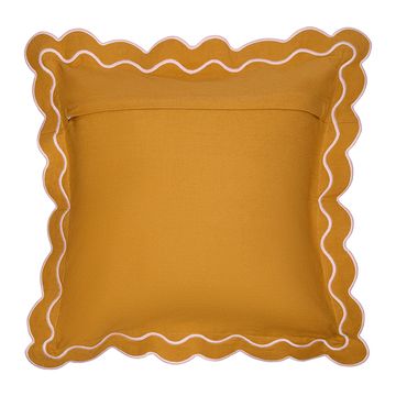 Чехол на подушку с контрастным кантом розового цвета из коллекции trendy ruffles, 40х40 см