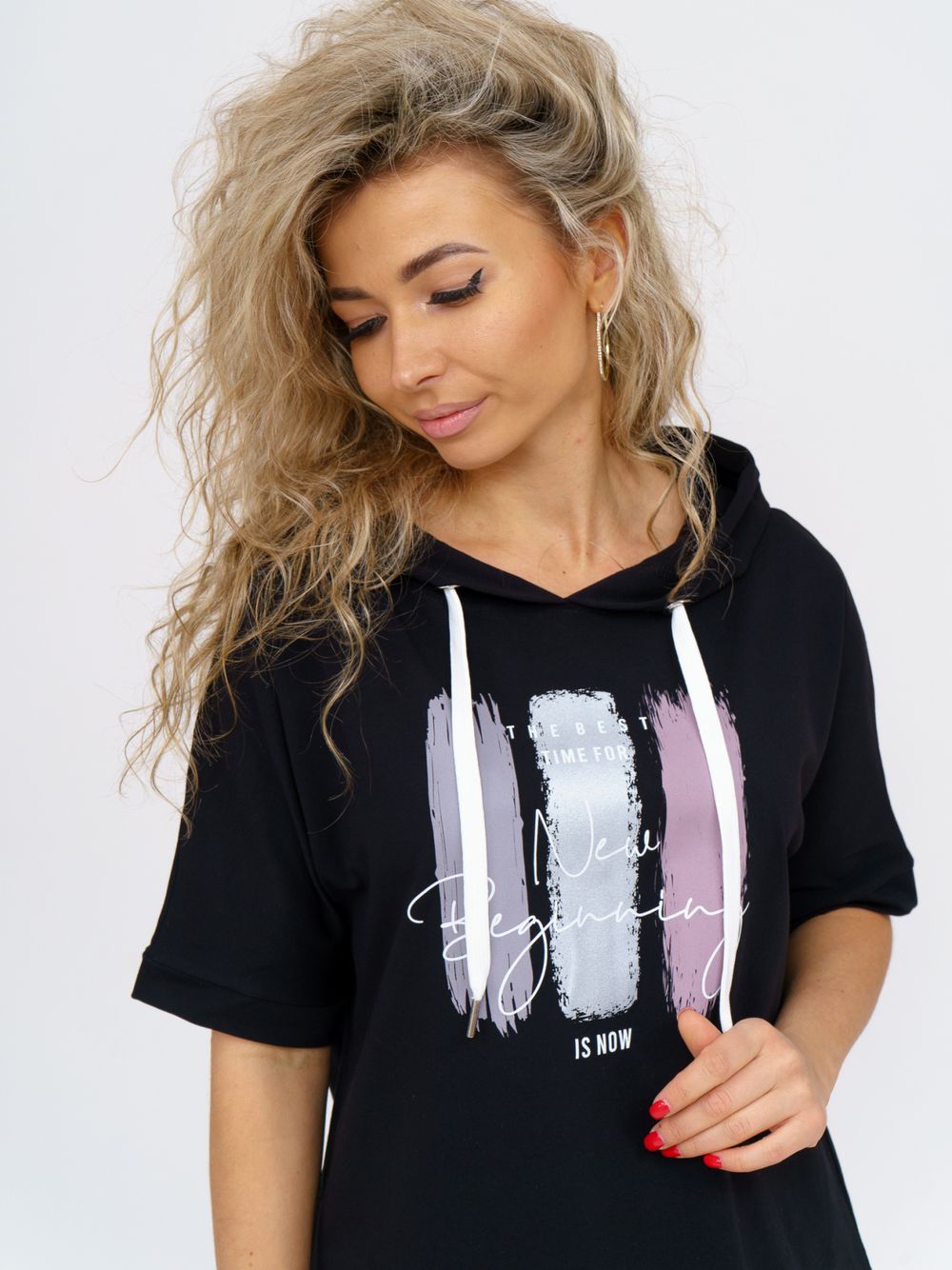 940 Туника "Черный" SveTekst (Акция)