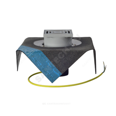 Воронка кровельная HL62.1BH с вертикальным выпуском PP Дн 110 с трапом, электрообогревом, теплоизоляцией, гидроизоляционным полимербитумным полотном 500мм HL HL62.1BH/1