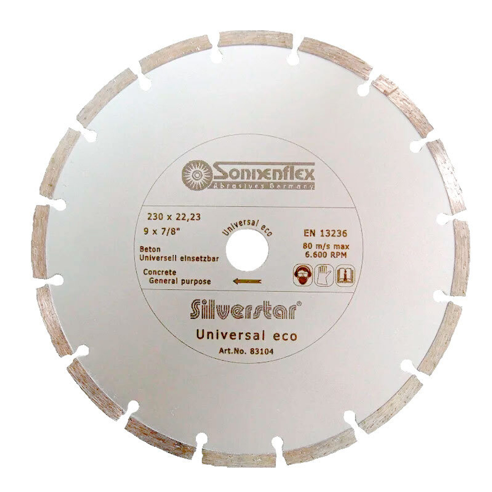 Алмазный сегментированный диск по бетону Sonnenflex Silverstar 230x2,4x22,23 83104
