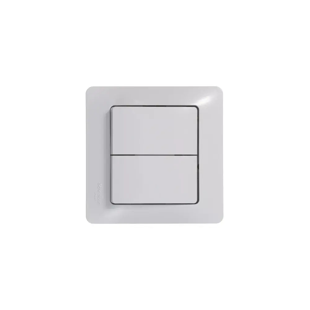GLOSSA 2-клавишный ВЫКЛЮЧАТЕЛЬ, сх.5, 10АХ, механизм, БЕЛЫЙ