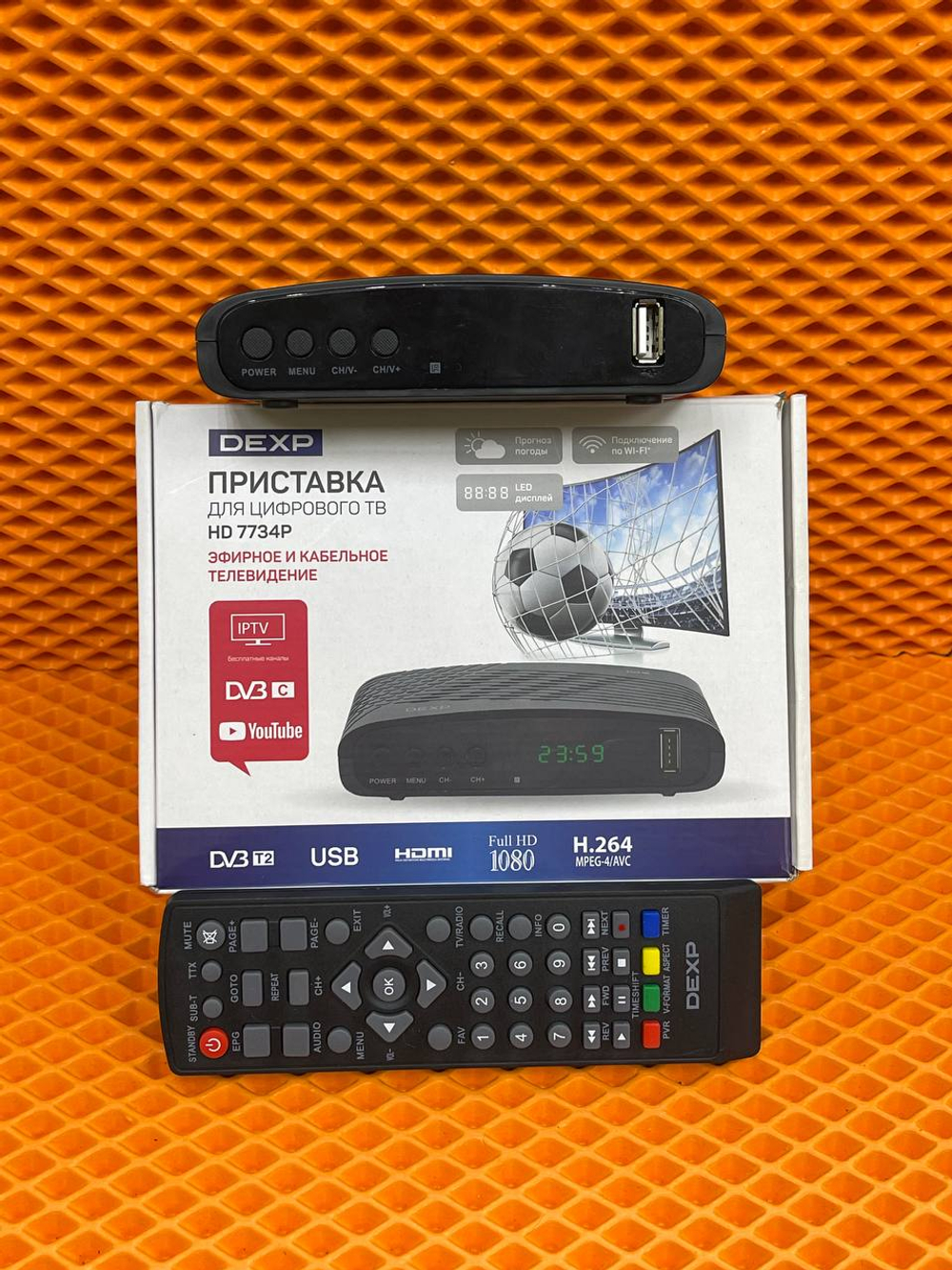 Приставка для цифрового ТВ DEXP HD 7734P