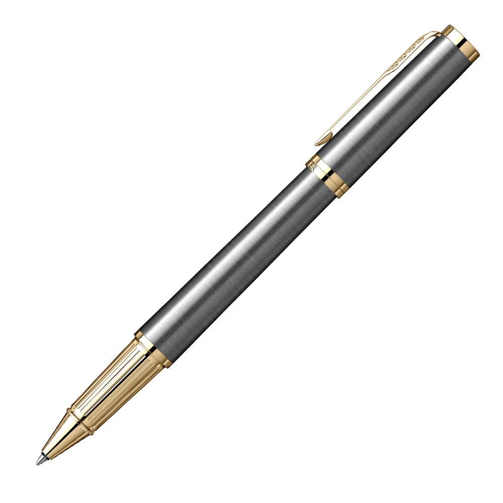 Ручка роллер Parker Ingenuity Grey Core GT (2213727) F черн. черн. подар.кор.