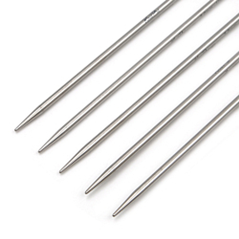 Спицы носочные KnitPro Mindful, нержавеющая сталь, серебро, 5шт