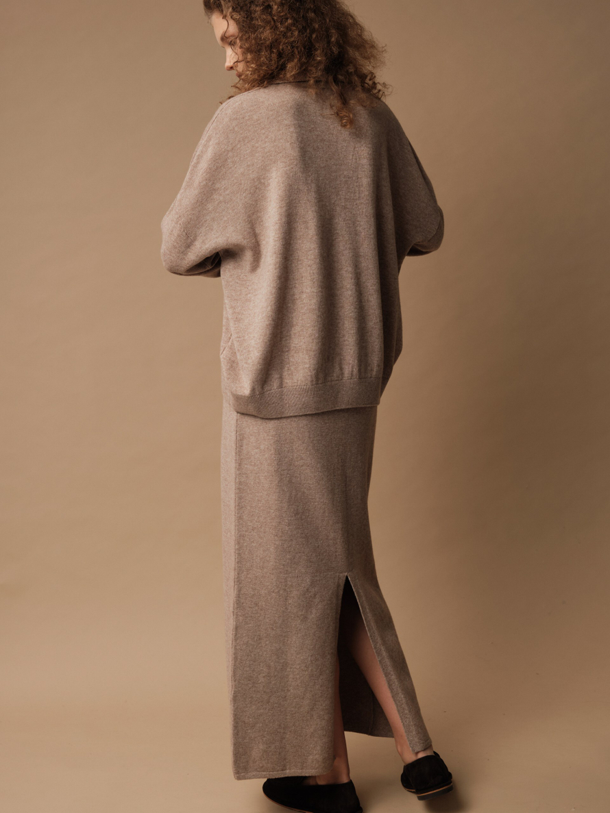 J0461-8043 Джемпер-поло женский, бежевый dbr