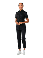 Брюки медицинские женские Dr. Nice ШОВ укороченные, на резинке, черный, 48