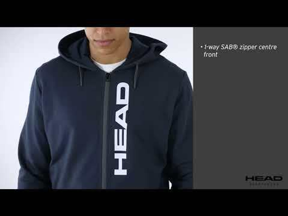 Мужская теннисная кофта Head Club Original Hoodie FZ - небесный