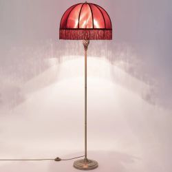 Citilux Базель CL407933 Торшер бронза с красным абажуром