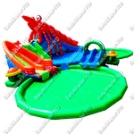 Наземный надувной аквапарк «Аквасфера-2», бассейн с круглым бортом и горкой 27*20*8 м