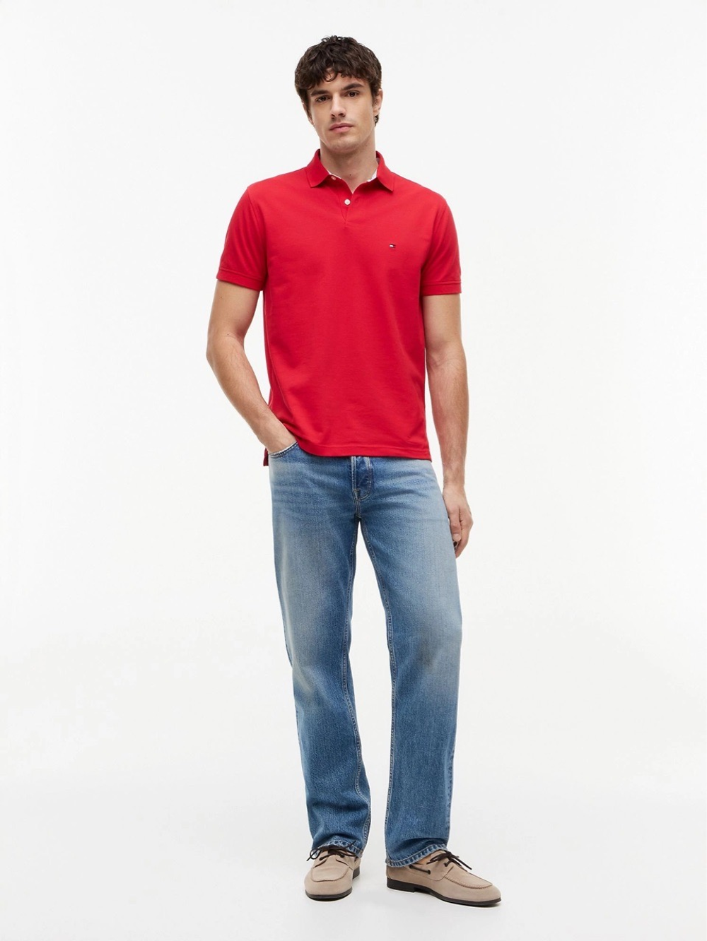 Поло Tommy Hilfiger Regular Fit Stretch Primary Red