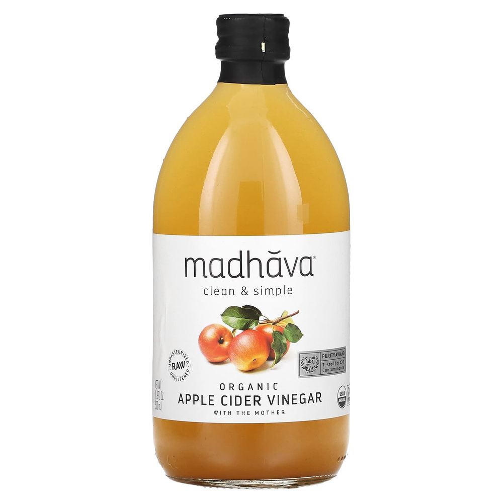Madhava, Органический яблочный уксус, 500 мл (16,9 жидк. унц.)