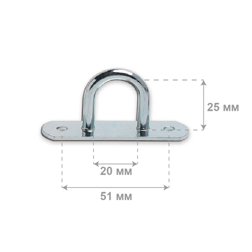 Скоба для тента круглая h=25 мм 100 шт.