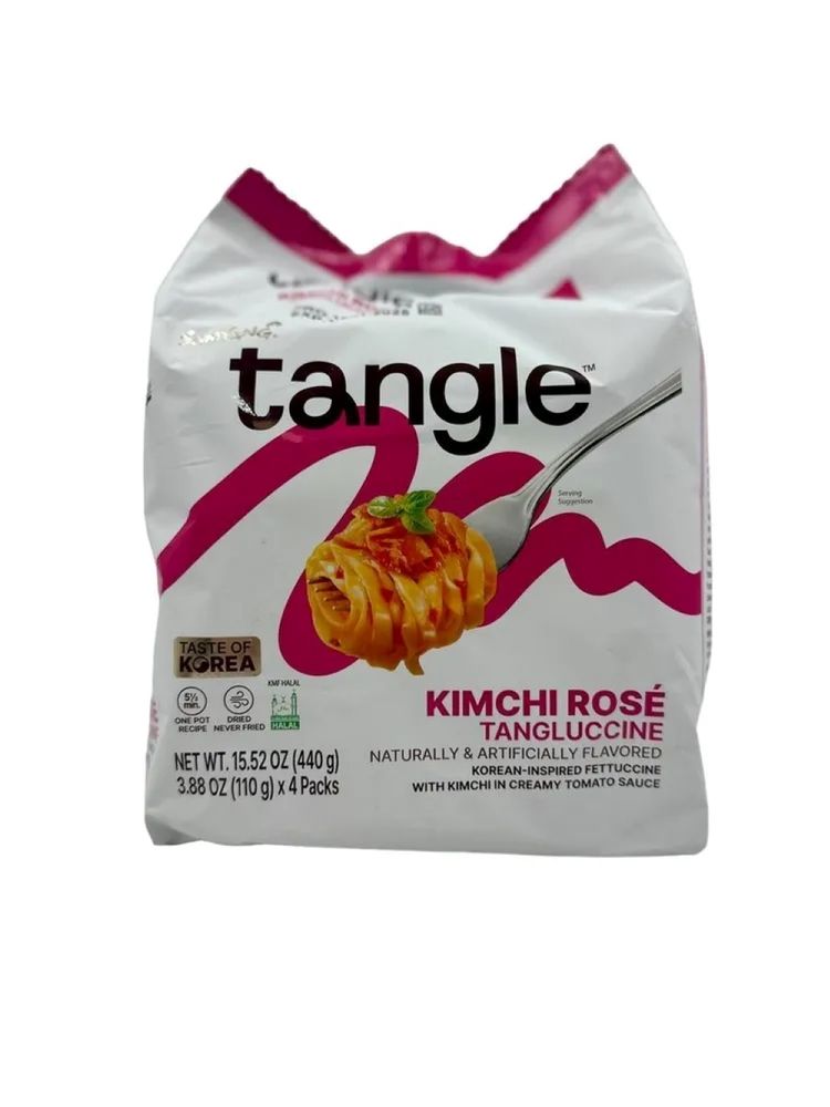 Лапша быстрого приготовления Samyang Tangle Kimchi Rose 110 г, 4 шт