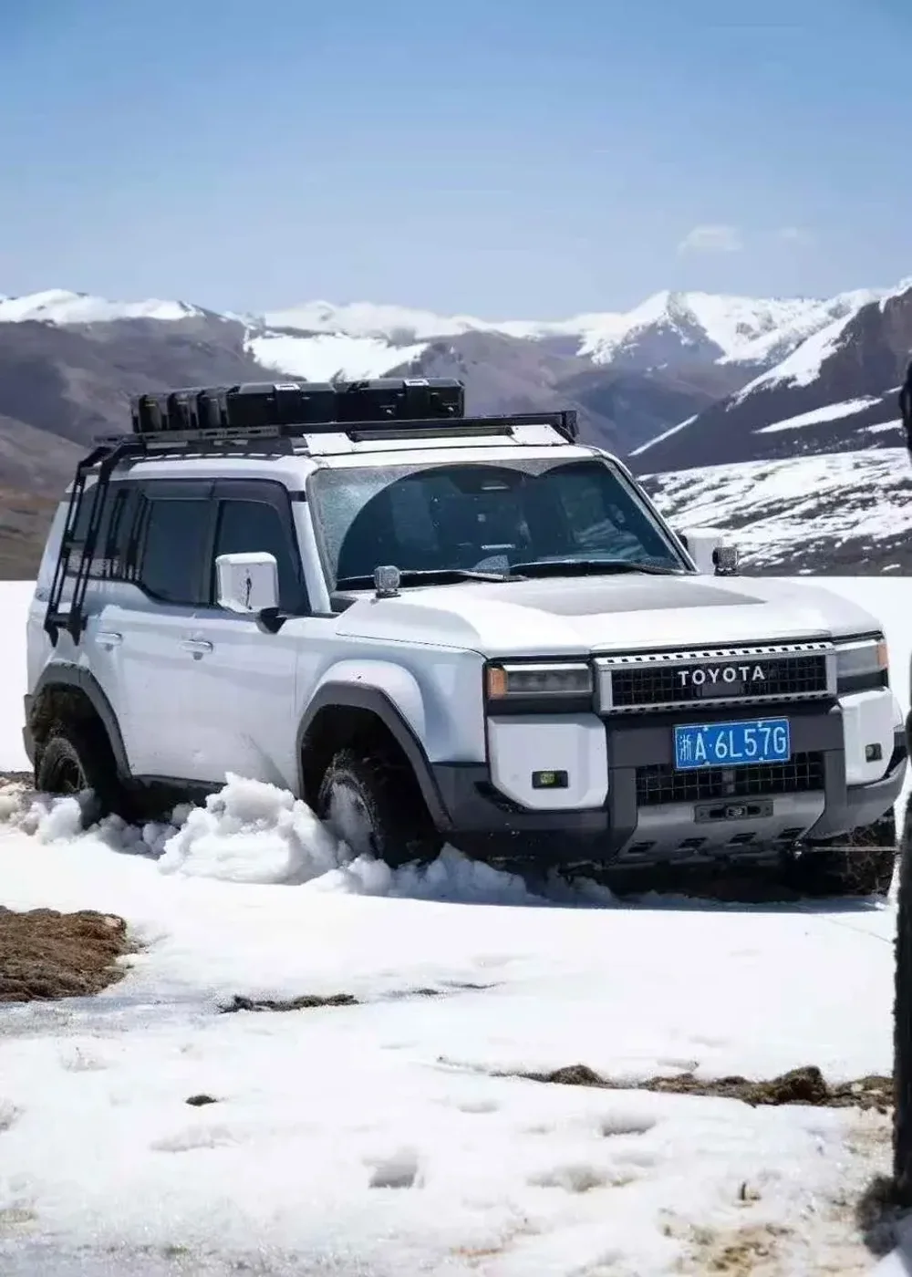 Платформа на крышу с лестницей на Toyota Land Cruiser Prado 250 LC250 Крузак Прадо ящик Маркиза багажник