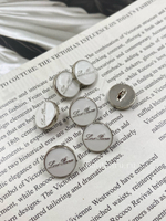 Пуговицы ЛП. лого с белой эмалью