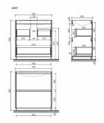 Тумба с раковиной Sancos Libra Floor 80 LB80FEG дуб галифакс натуральный
