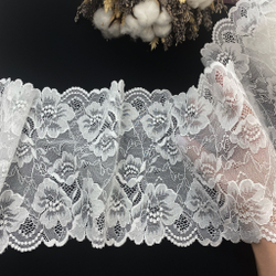 Кружево эластичное белое 19 см