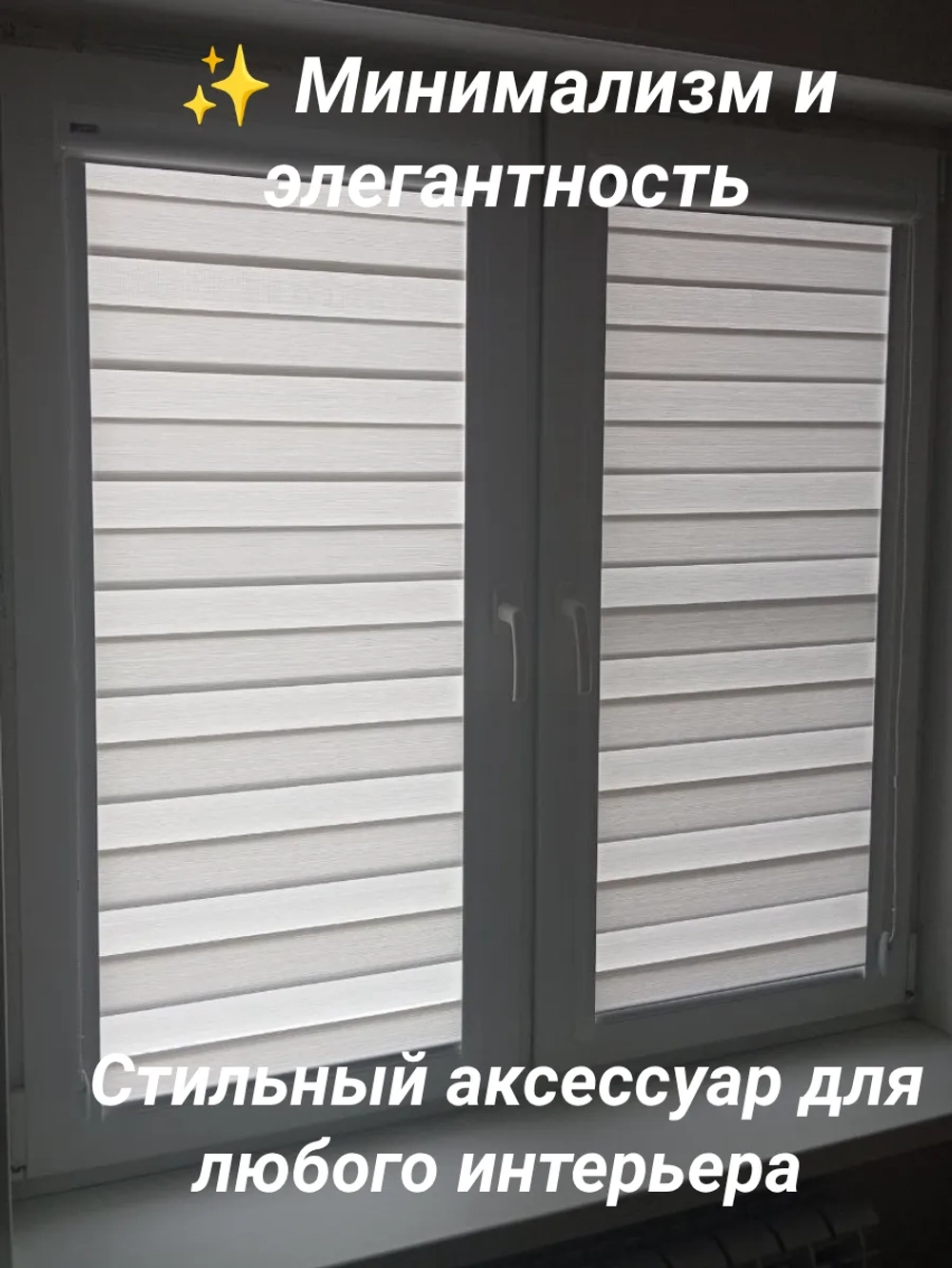 Рулонные шторы День-Ночь 52×120 см