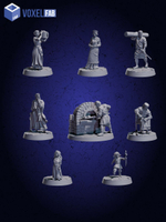 Жители Набор для настольных игр ДнД (DnD),Pathfinder, НРИ. Масштаб 32 мм (1:56). Миниатюры;