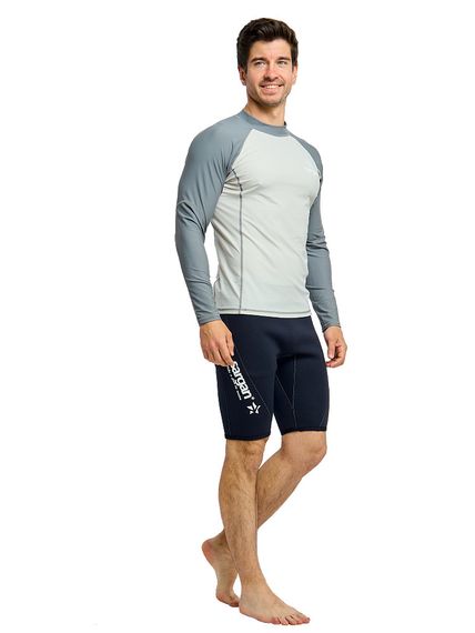 Футболка рашгард лонгслив Sargan Агидель UPF 50+ мужская серая