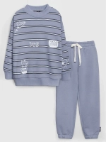 Спортивный костюм для девочки на весну голубой оверсайз