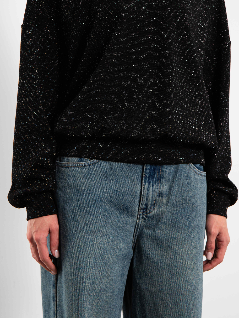 Джемпер Блеск (черный с люрексом)