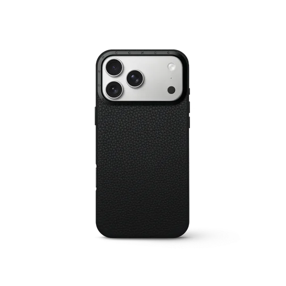 Чехол для iPhone 17 - Зернистая кожа - чёрный