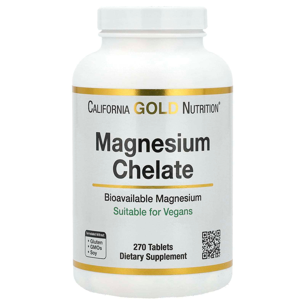 California Gold Nutrition, хелат магния с кальцием, 270 таблеток