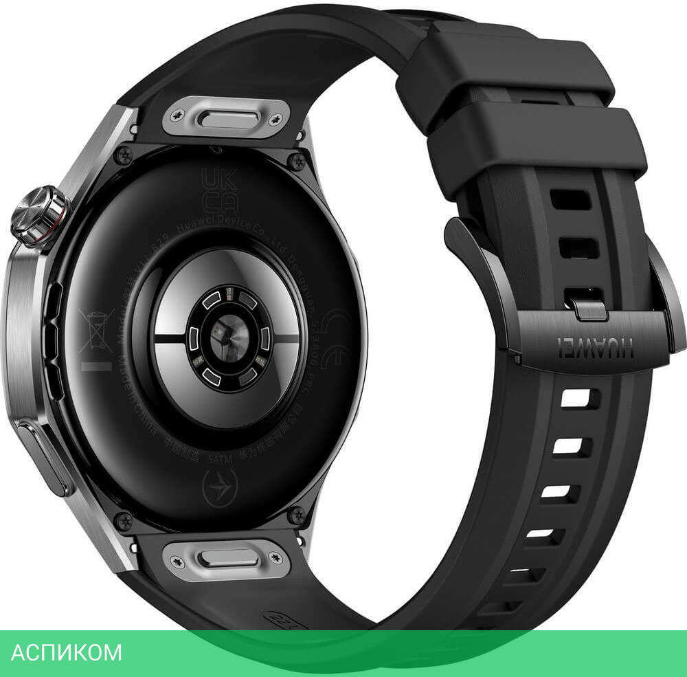 Умные часы Huawei Watch GT 5 Pro 46мм VLI-B29 Black Fluoroelastomer Strap (55020DGH)