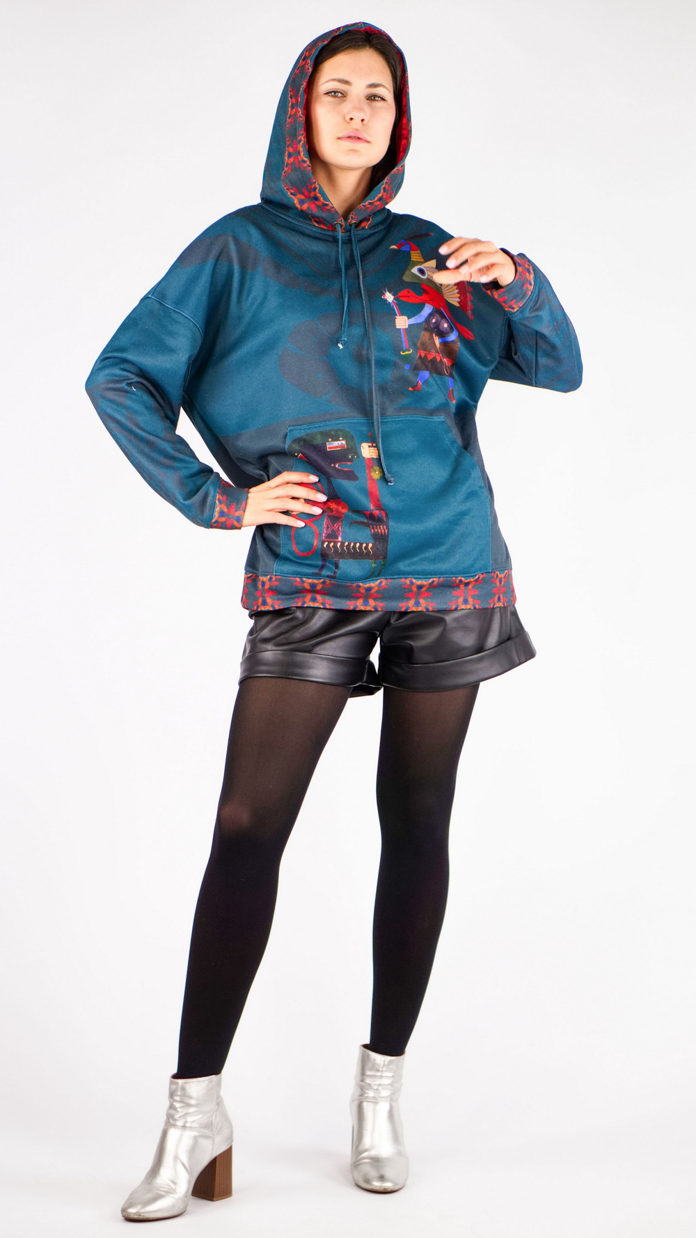 Зип худи "Рыцарь Связи" по мотивам живописи художника-сюрреалиста Виктора Браунера