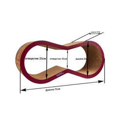 Когтеточка (гофрокартон) 71×31×22 см Tappi "Перу"