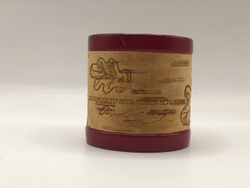 Кружка малая фарфоровая без ручки c берестой и с цитатами Достоевского. Dostoevsky forever.