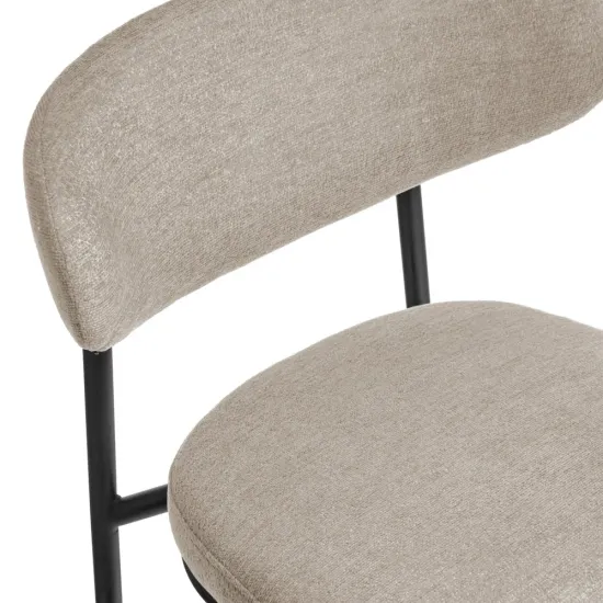 Стул Lucas 2 латте шенилл с чёрными ножками