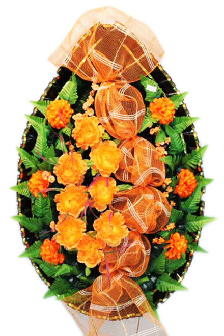 Венок с декоративной сеткой