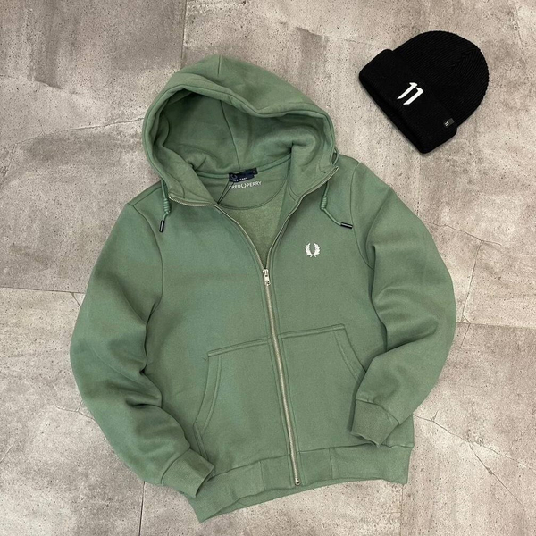 Худи zip Fred Perry green