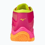 Кроссовки волейбольные Mizuno Wave Lightning Elite Mid pink tetra/fortune yellow/light