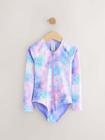 Купальник слитный на молнии для девочки Next AB7-021, Сиреневый